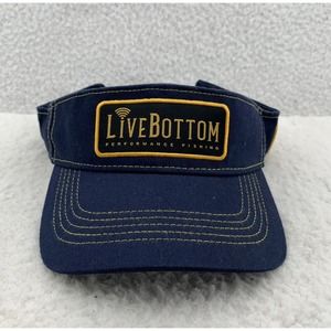 Live Bottom Fishing Visor Mens Hook Loop OSFM Blue Yellow Sonar Radar Outdoors
